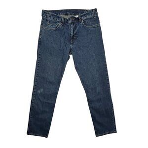 Kirkland Signature Jeans Mens‎ 34x32 Blue Straight Fit Stretch Denim 5 Pocket